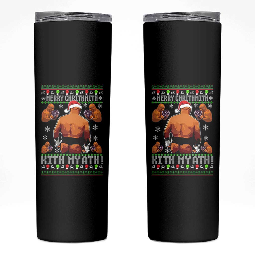 Merry Chrithmith Kith My Ath Funny Ugly Christmas Skinny Tumbler - Wonder Print Shop