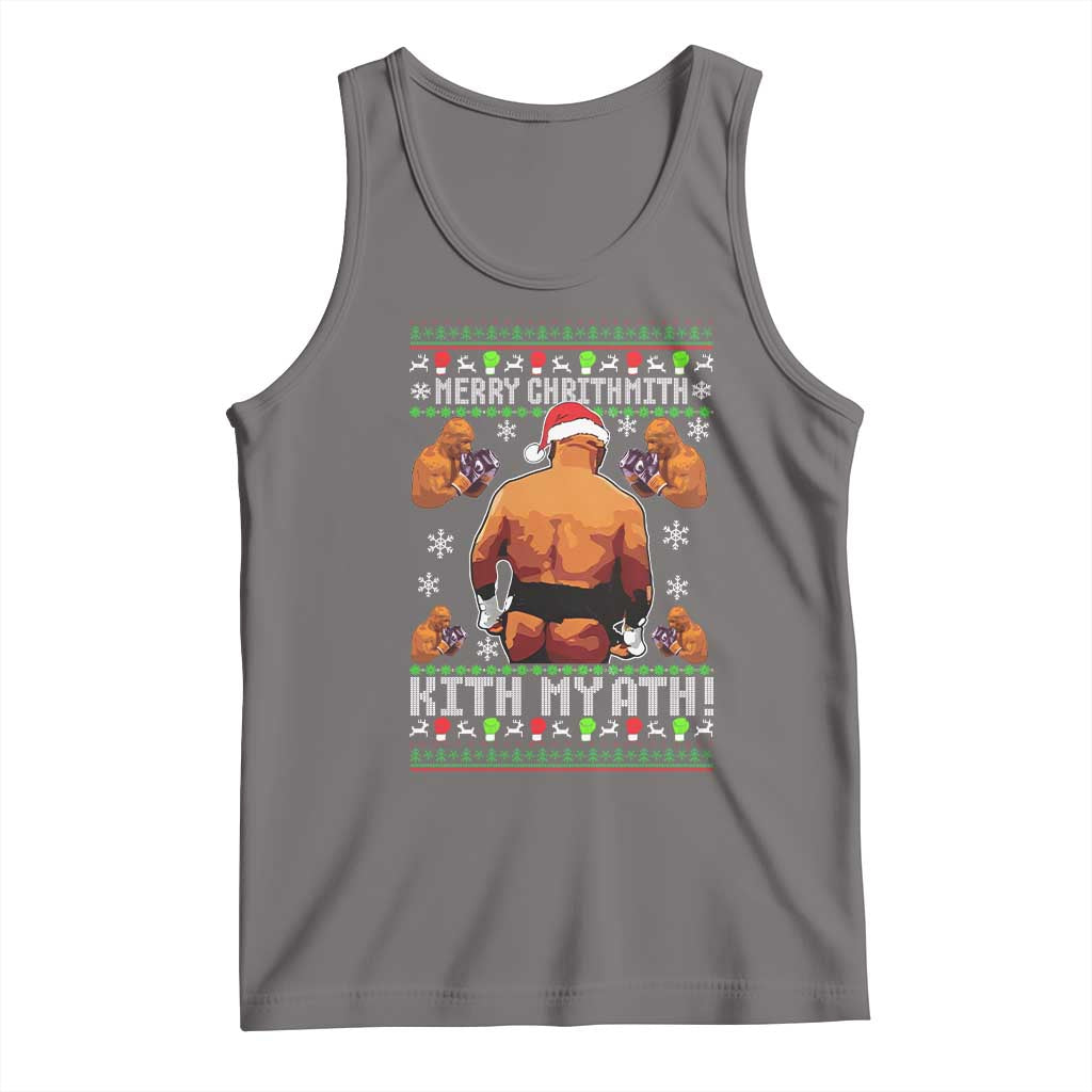 Merry Chrithmith Kith My Ath Funny Ugly Christmas Tank Top - Wonder Print Shop