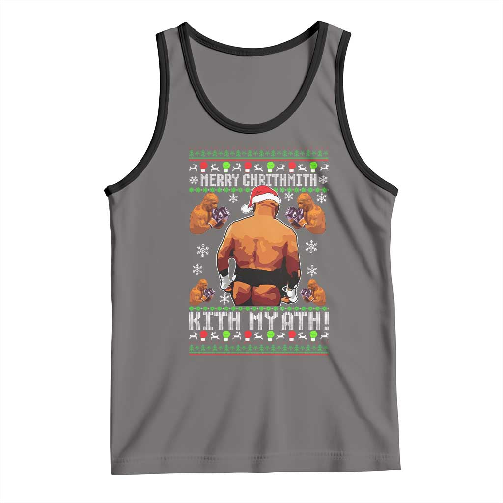 Merry Chrithmith Kith My Ath Funny Ugly Christmas Tank Top - Wonder Print Shop