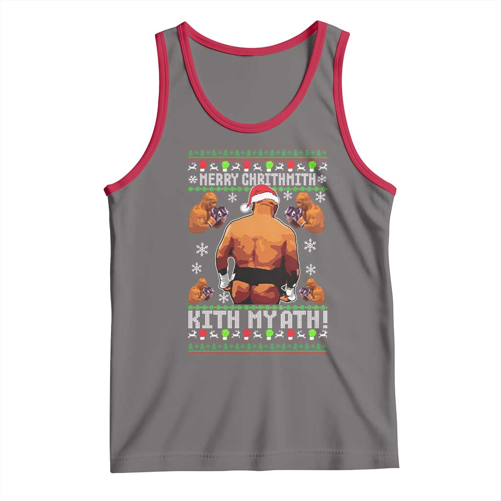 Merry Chrithmith Kith My Ath Funny Ugly Christmas Tank Top - Wonder Print Shop