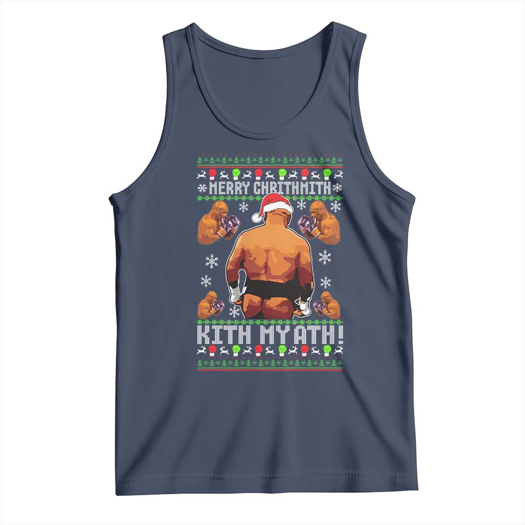 Merry Chrithmith Kith My Ath Funny Ugly Christmas Tank Top - Wonder Print Shop