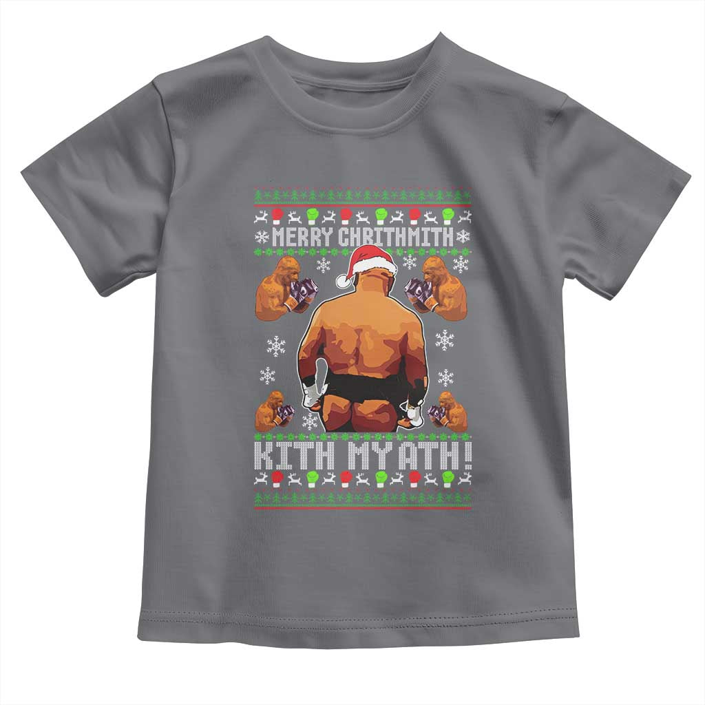 Merry Chrithmith Kith My Ath Funny Ugly Christmas Toddler T Shirt - Wonder Print Shop