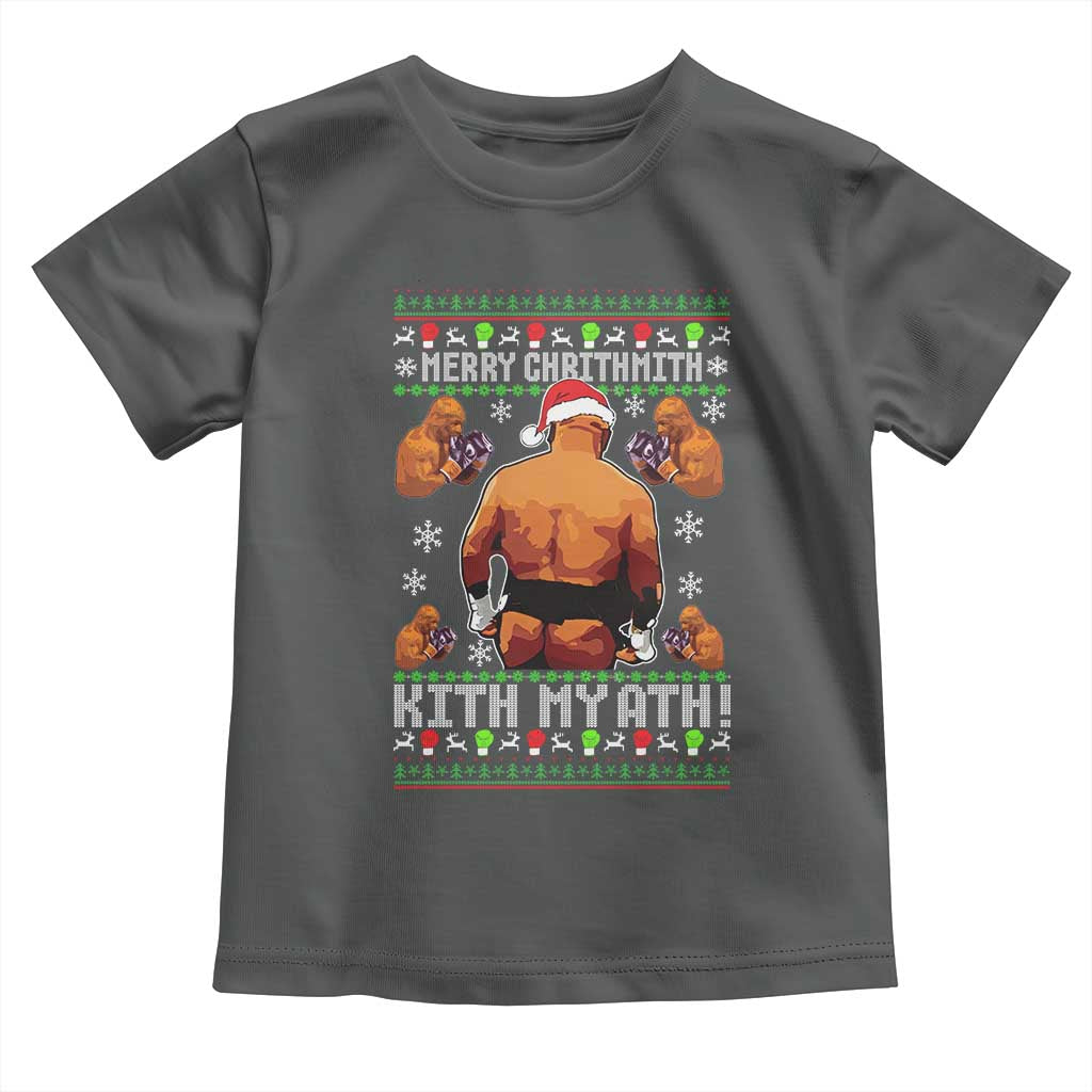 Merry Chrithmith Kith My Ath Funny Ugly Christmas Toddler T Shirt - Wonder Print Shop