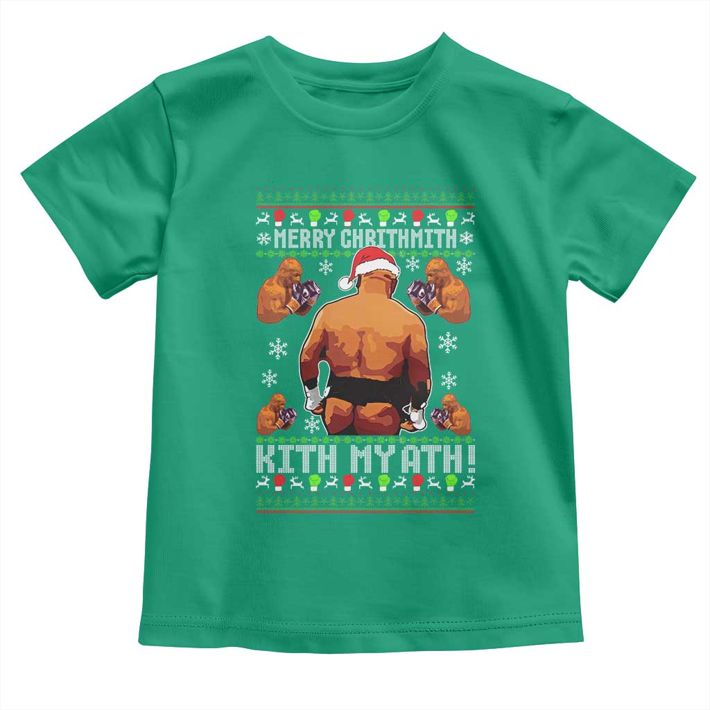 Merry Chrithmith Kith My Ath Funny Ugly Christmas Toddler T Shirt - Wonder Print Shop