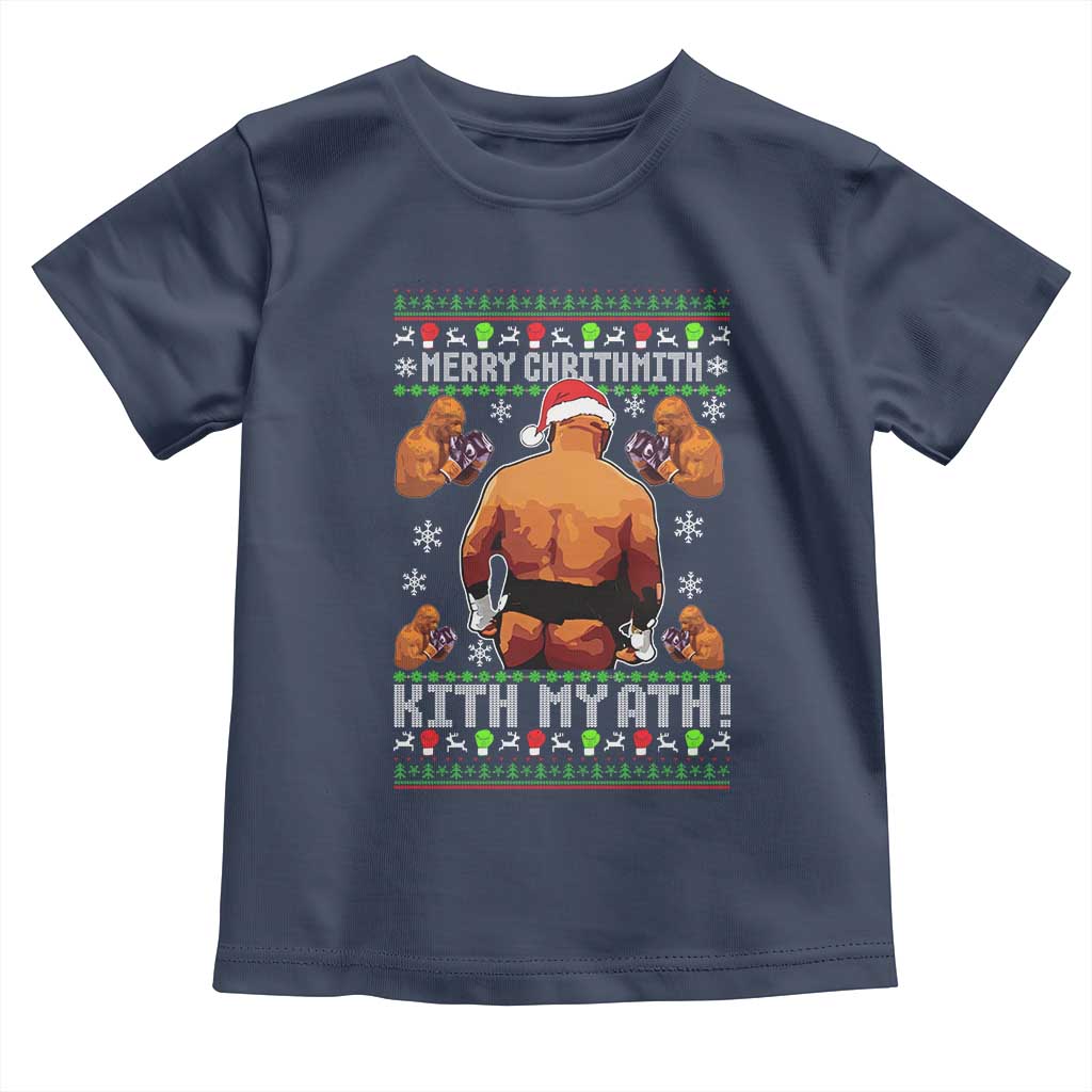 Merry Chrithmith Kith My Ath Funny Ugly Christmas Toddler T Shirt - Wonder Print Shop