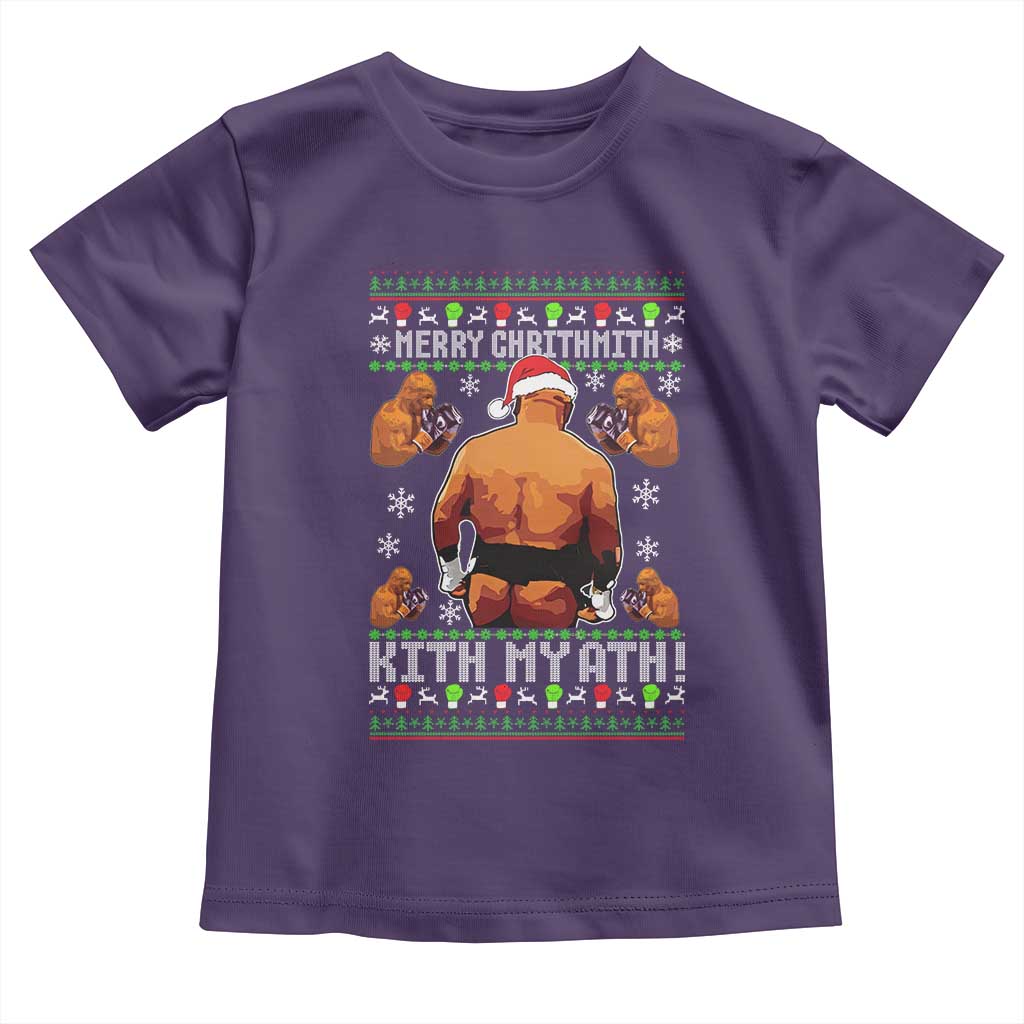 Merry Chrithmith Kith My Ath Funny Ugly Christmas Toddler T Shirt - Wonder Print Shop