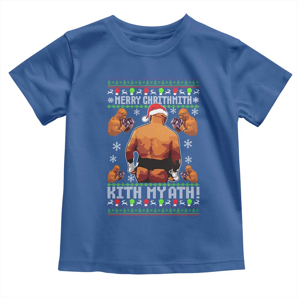 Merry Chrithmith Kith My Ath Funny Ugly Christmas Toddler T Shirt - Wonder Print Shop