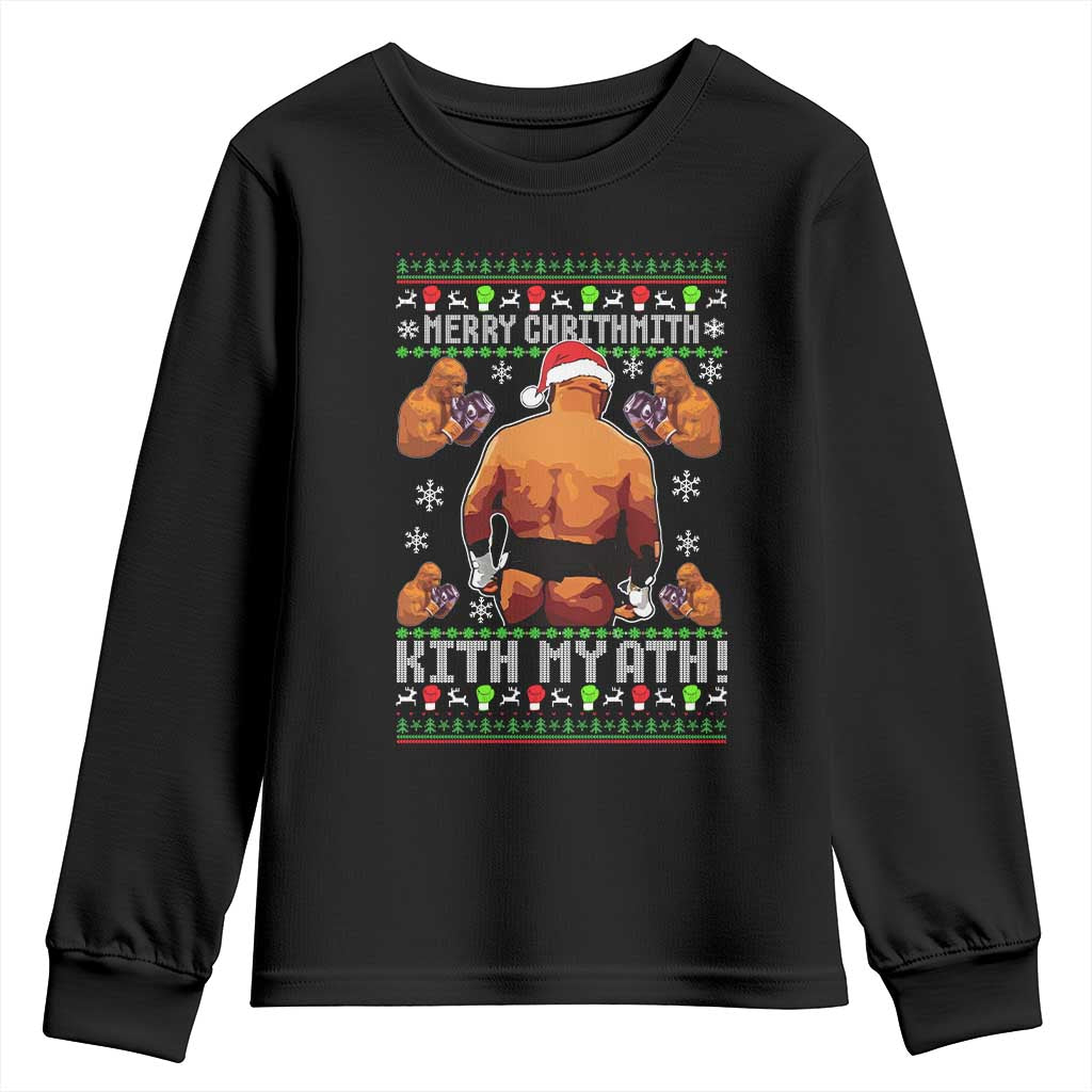 Merry Chrithmith Kith My Ath Funny Ugly Christmas Youth Sweatshirt - Wonder Print Shop