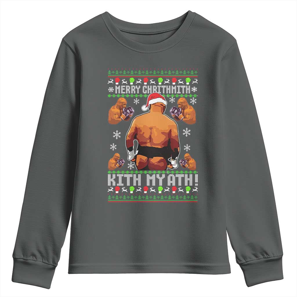 Merry Chrithmith Kith My Ath Funny Ugly Christmas Youth Sweatshirt - Wonder Print Shop