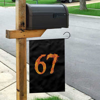 Fire Flame Number 67 Garden Flag Funny Six Seven Gen Alpha Slang Meme Sports Team Jersey - Wonder Print Shop