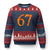 Fire Flame Number 67 Ugly Christmas Sweater Funny Six Seven Gen Alpha Slang Meme Sports Team Jersey - Wonder Print Shop