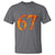 Fire Flame Number 67 T Shirt Funny Six Seven Gen Alpha Slang Meme Sports Team Jersey - Wonder Print Shop