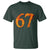 Fire Flame Number 67 T Shirt Funny Six Seven Gen Alpha Slang Meme Sports Team Jersey - Wonder Print Shop