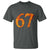 Fire Flame Number 67 T Shirt Funny Six Seven Gen Alpha Slang Meme Sports Team Jersey - Wonder Print Shop
