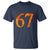 Fire Flame Number 67 T Shirt Funny Six Seven Gen Alpha Slang Meme Sports Team Jersey - Wonder Print Shop