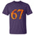 Fire Flame Number 67 T Shirt Funny Six Seven Gen Alpha Slang Meme Sports Team Jersey - Wonder Print Shop