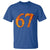 Fire Flame Number 67 T Shirt Funny Six Seven Gen Alpha Slang Meme Sports Team Jersey - Wonder Print Shop
