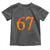 Fire Flame Number 67 Toddler T Shirt Funny Six Seven Gen Alpha Slang Meme Sports Team Jersey - Wonder Print Shop