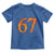 Fire Flame Number 67 Toddler T Shirt Funny Six Seven Gen Alpha Slang Meme Sports Team Jersey - Wonder Print Shop