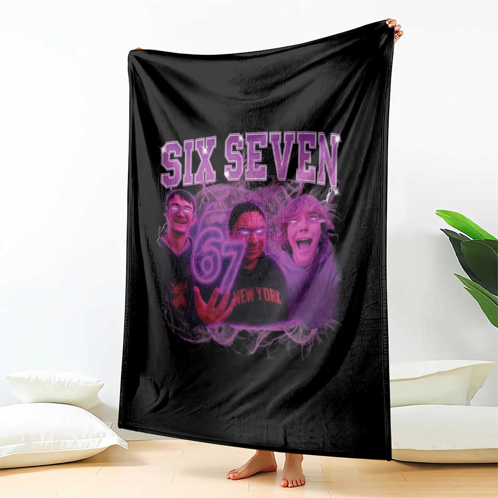 Funny Six Seven 6 7 Meme Throw Blanket The Mason 67 Kid  Bootleg Gen Alpha Slang - Wonder Print Shop