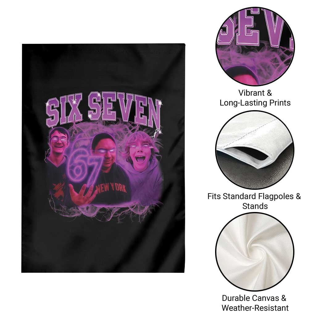 Funny Six Seven 6 7 Meme Garden Flag The Mason 67 Kid  Bootleg Gen Alpha Slang - Wonder Print Shop