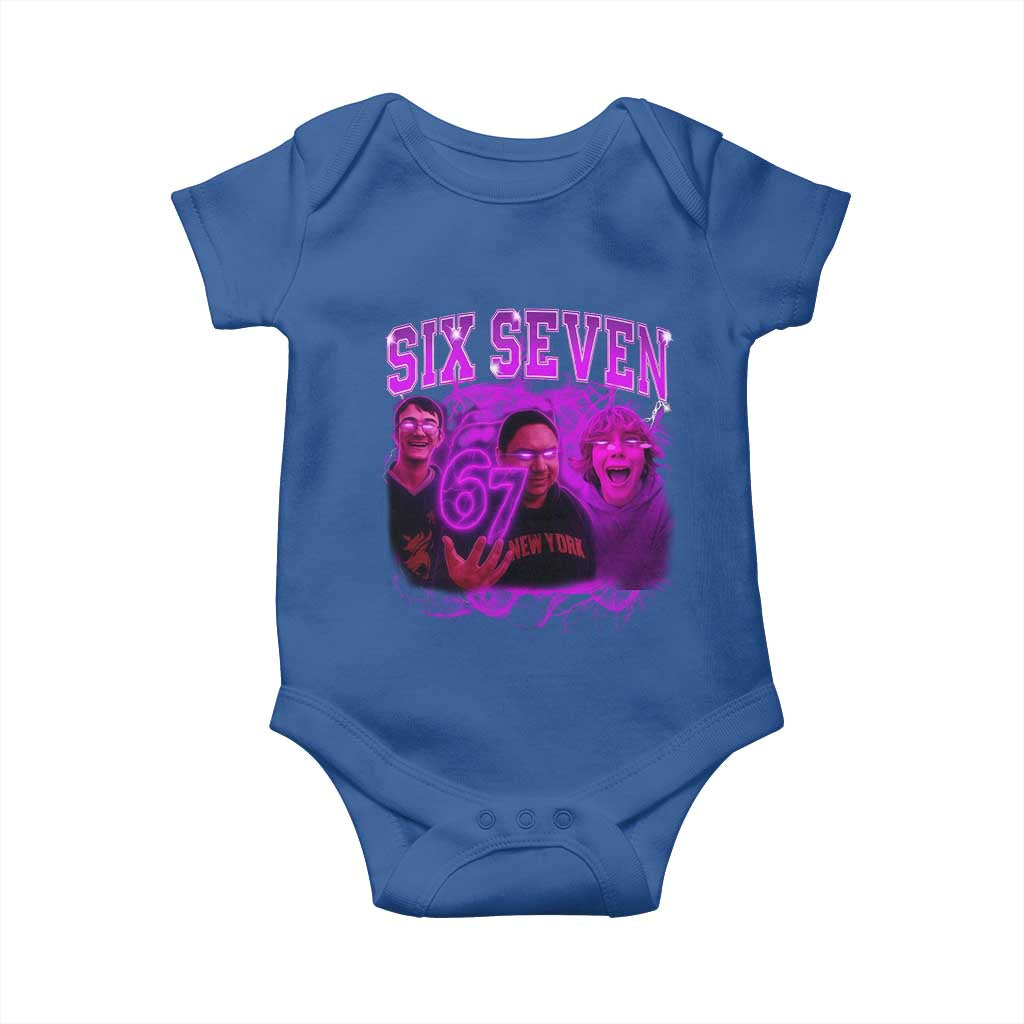 Funny Six Seven 6 7 Meme Baby Onesie The Mason 67 Kid  Bootleg Gen Alpha Slang - Wonder Print Shop