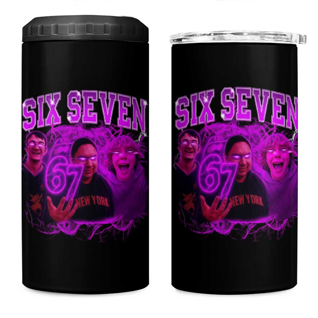 Funny Six Seven 6 7 Meme 4 in 1 Can Cooler Tumbler The Mason 67 Kid  Bootleg Gen Alpha Slang - Wonder Print Shop