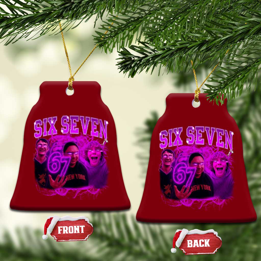 Funny Six Seven 6 7 Meme Ceramic Ornament The Mason 67 Kid  Bootleg Gen Alpha Slang - Wonder Print Shop