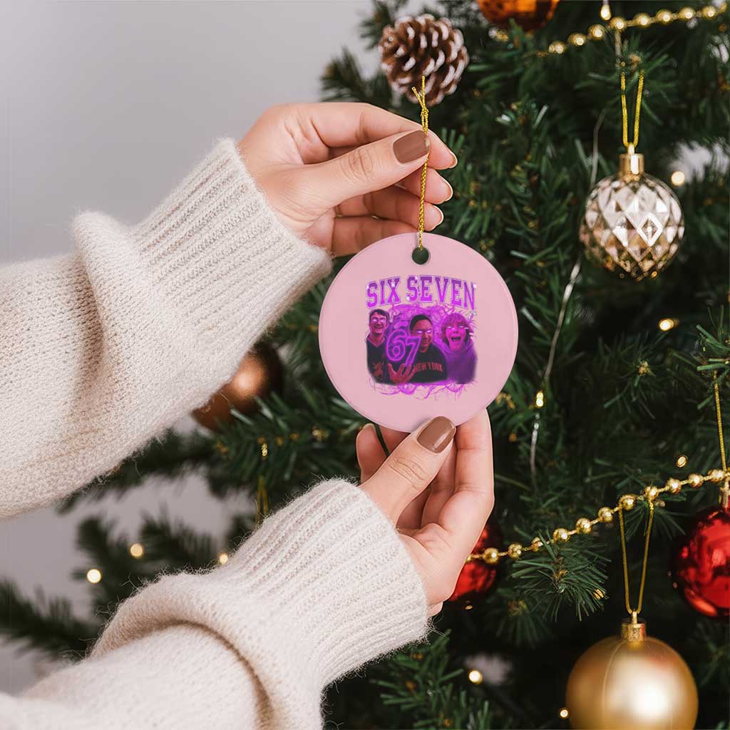 Funny Six Seven 6 7 Meme Ceramic Ornament The Mason 67 Kid  Bootleg Gen Alpha Slang - Wonder Print Shop