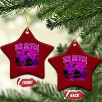 Funny Six Seven 6 7 Meme Ceramic Ornament The Mason 67 Kid  Bootleg Gen Alpha Slang - Wonder Print Shop