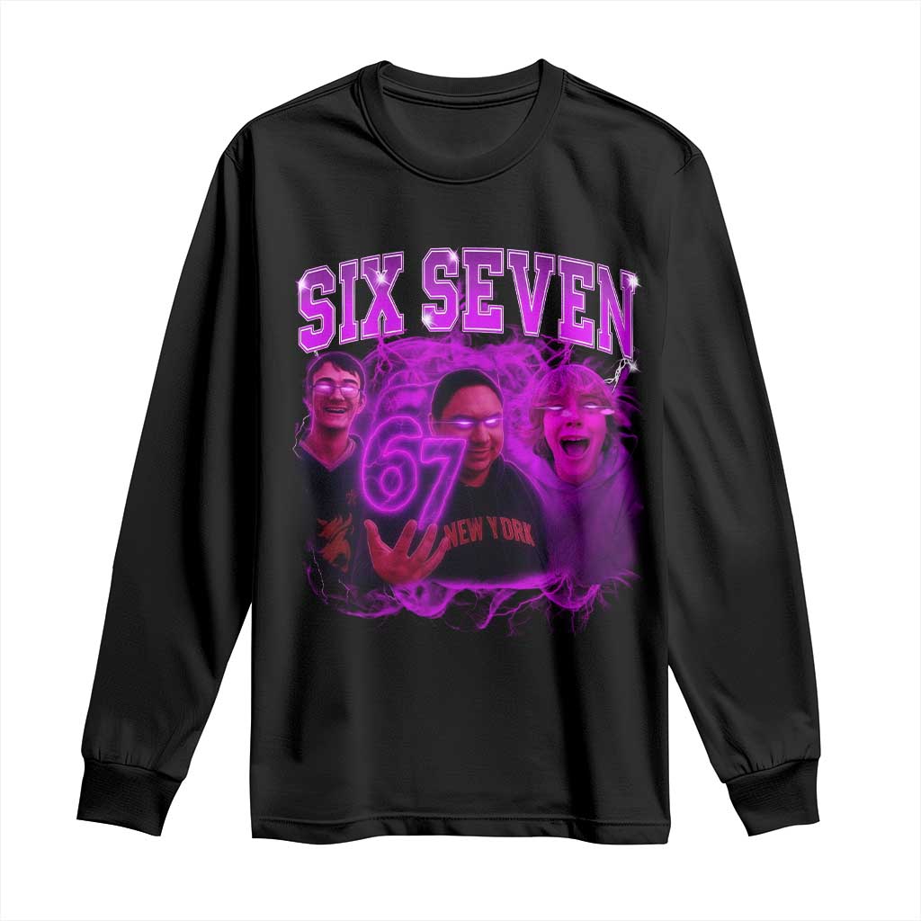 Funny Six Seven 6 7 Meme Long Sleeve Shirt The Mason 67 Kid  Bootleg Gen Alpha Slang - Wonder Print Shop