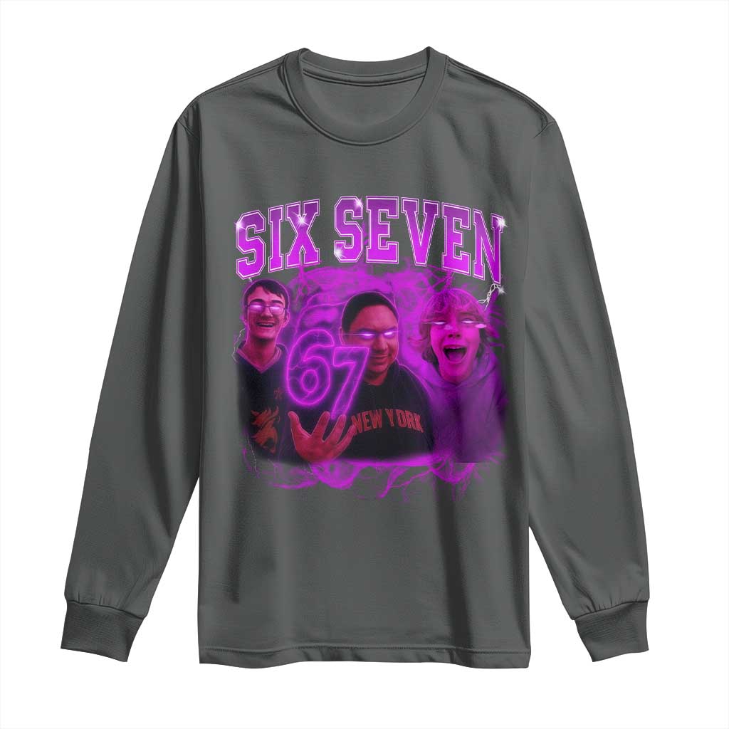 Funny Six Seven 6 7 Meme Long Sleeve Shirt The Mason 67 Kid  Bootleg Gen Alpha Slang - Wonder Print Shop