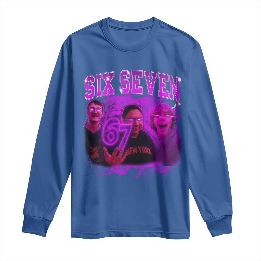 Funny Six Seven 6 7 Meme Long Sleeve Shirt The Mason 67 Kid  Bootleg Gen Alpha Slang - Wonder Print Shop