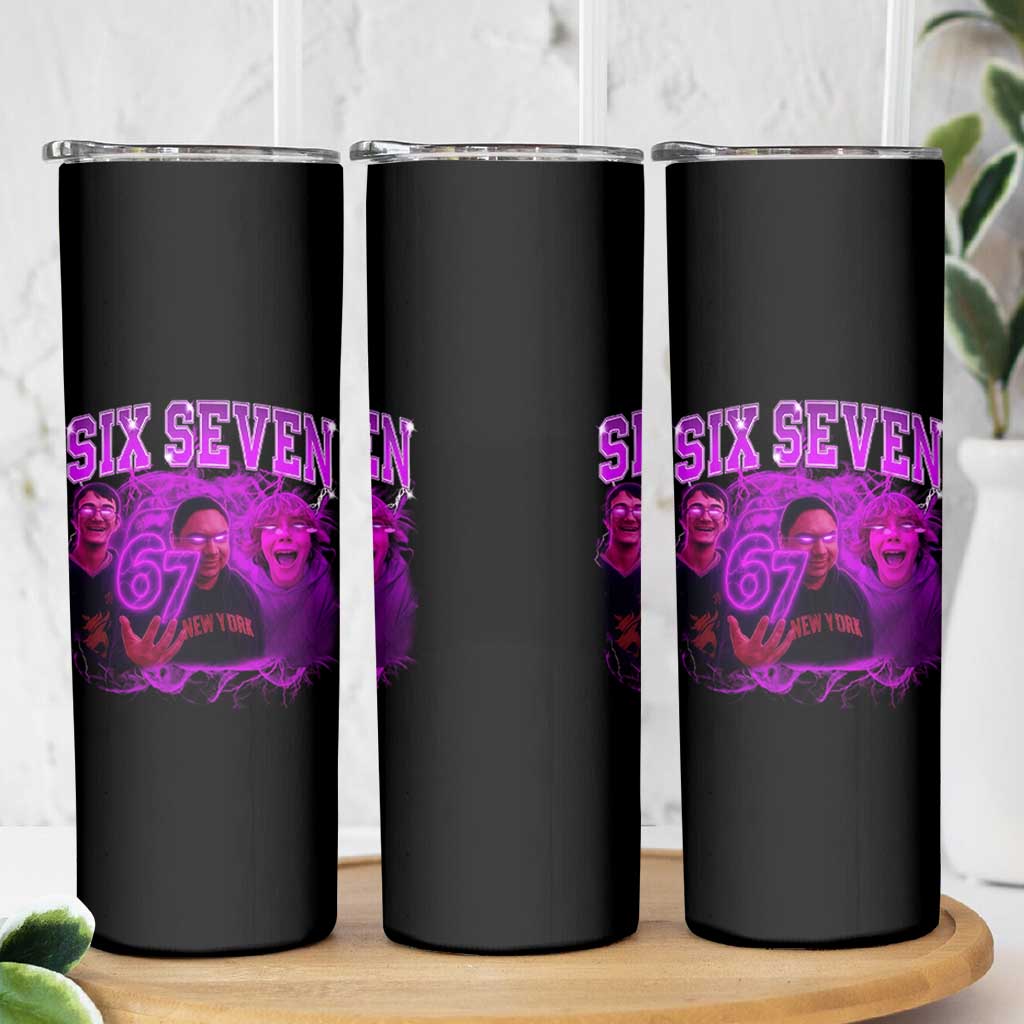 Funny Six Seven 6 7 Meme Skinny Tumbler The Mason 67 Kid  Bootleg Gen Alpha Slang - Wonder Print Shop