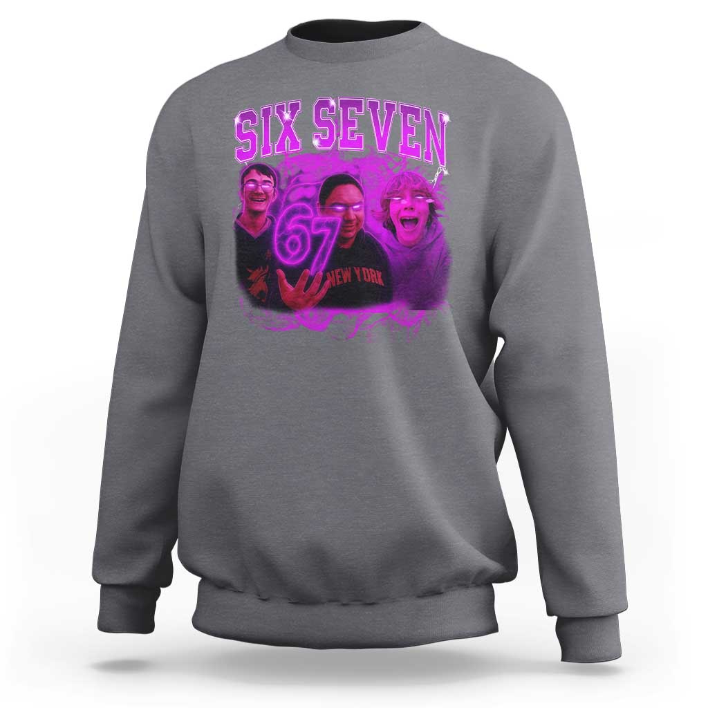 Funny Six Seven 6 7 Meme Sweatshirt The Mason 67 Kid  Bootleg Gen Alpha Slang - Wonder Print Shop