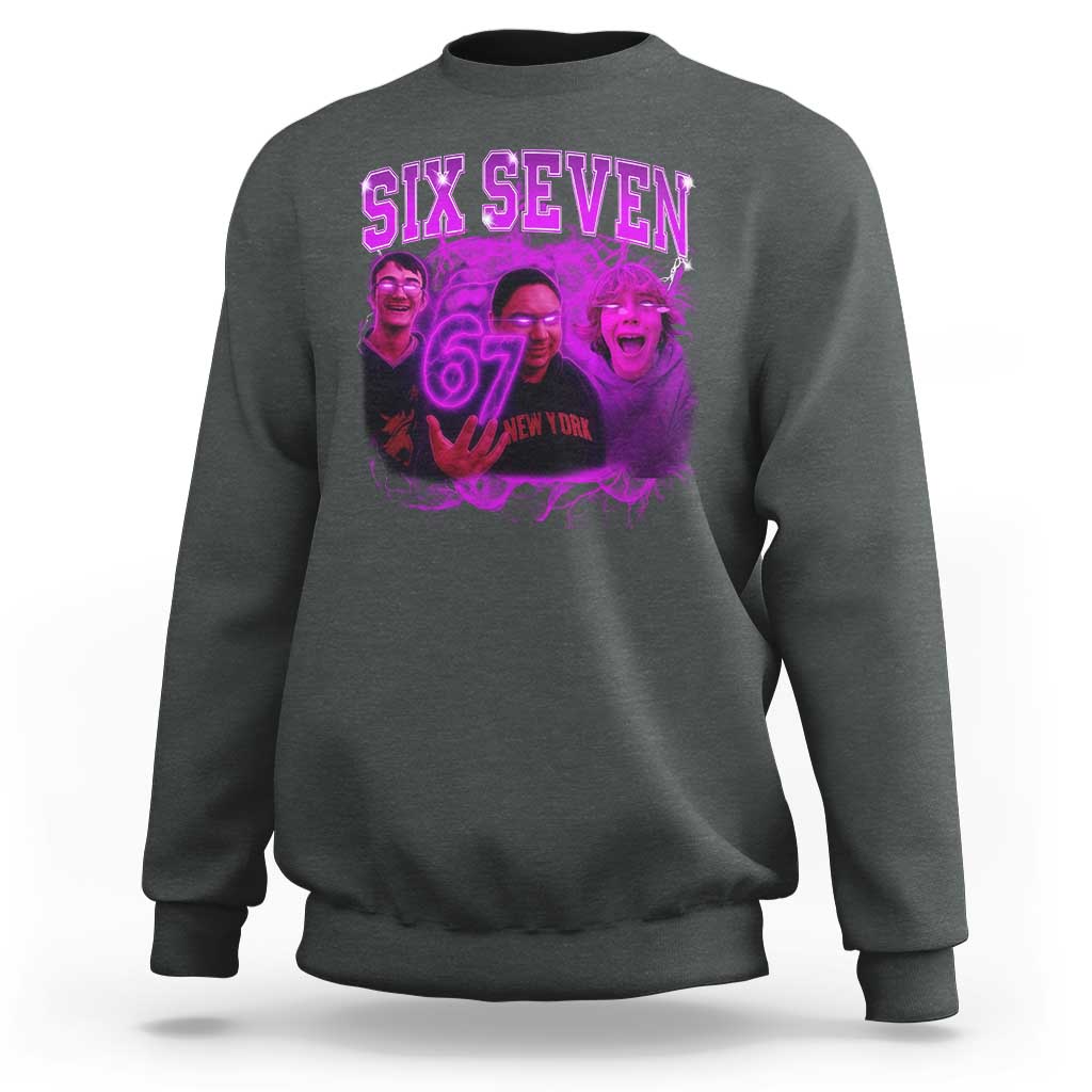 Funny Six Seven 6 7 Meme Sweatshirt The Mason 67 Kid  Bootleg Gen Alpha Slang - Wonder Print Shop