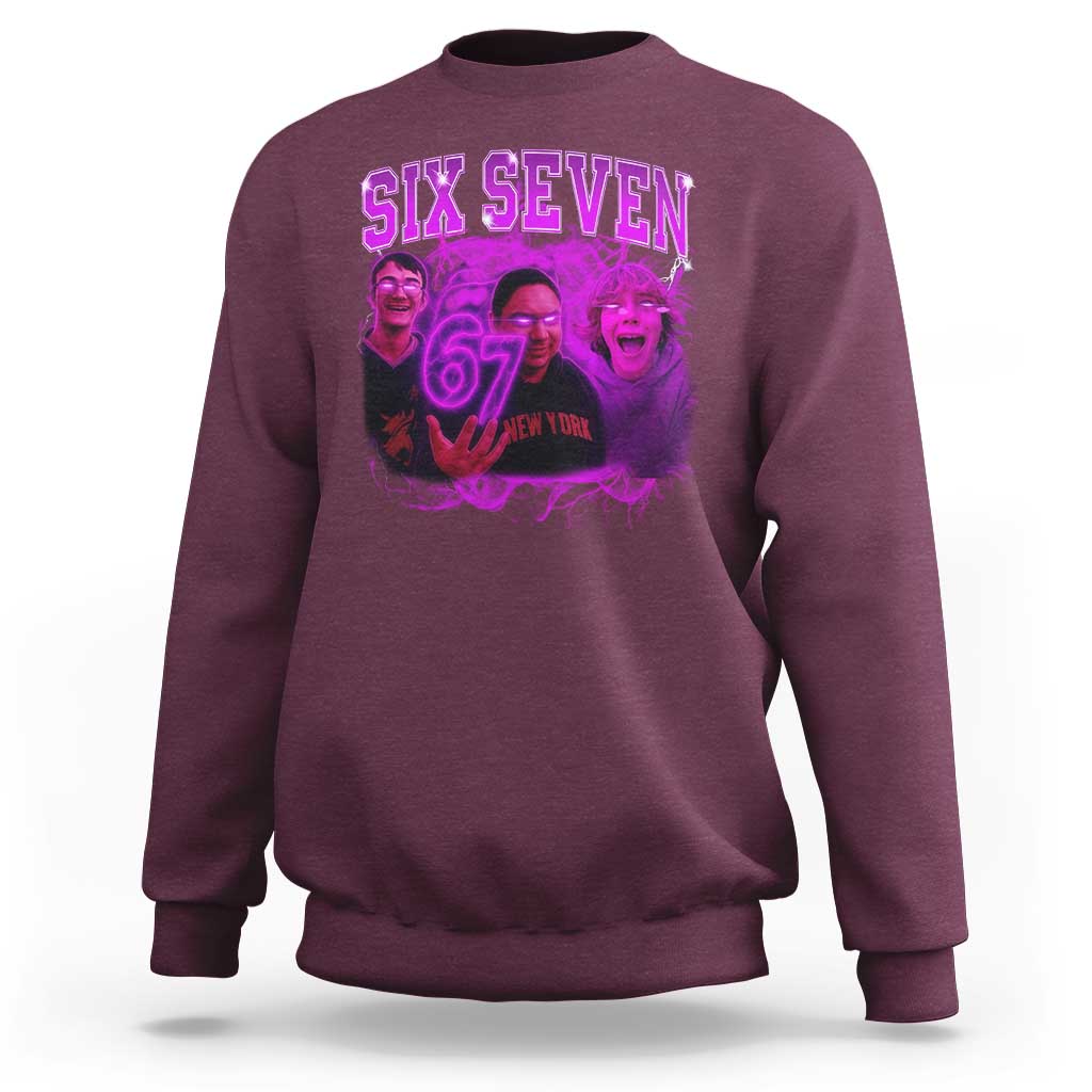 Funny Six Seven 6 7 Meme Sweatshirt The Mason 67 Kid  Bootleg Gen Alpha Slang - Wonder Print Shop