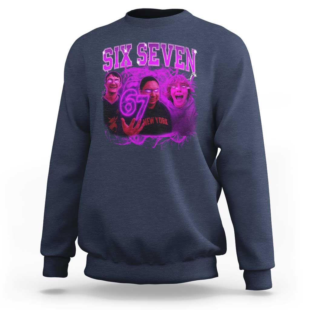 Funny Six Seven 6 7 Meme Sweatshirt The Mason 67 Kid  Bootleg Gen Alpha Slang - Wonder Print Shop