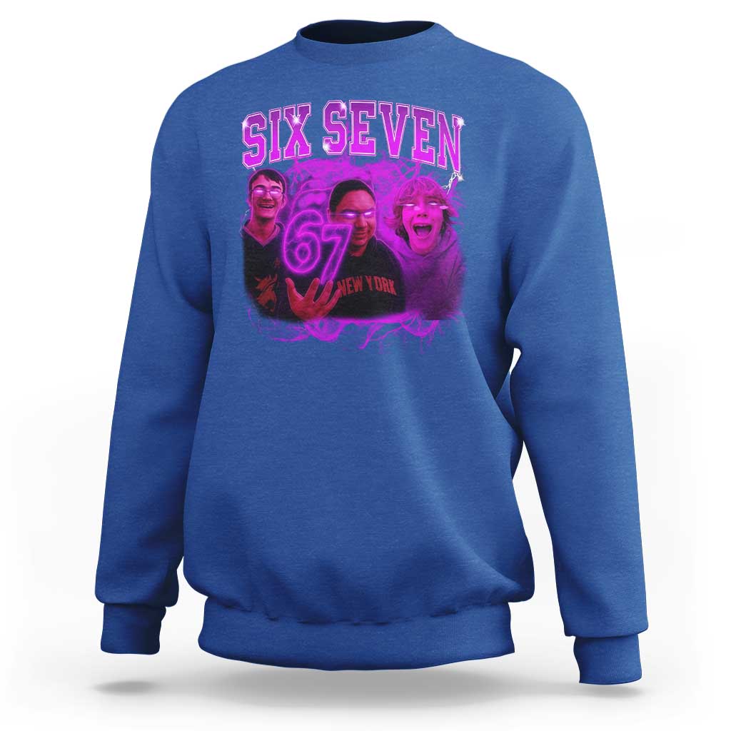 Funny Six Seven 6 7 Meme Sweatshirt The Mason 67 Kid  Bootleg Gen Alpha Slang - Wonder Print Shop