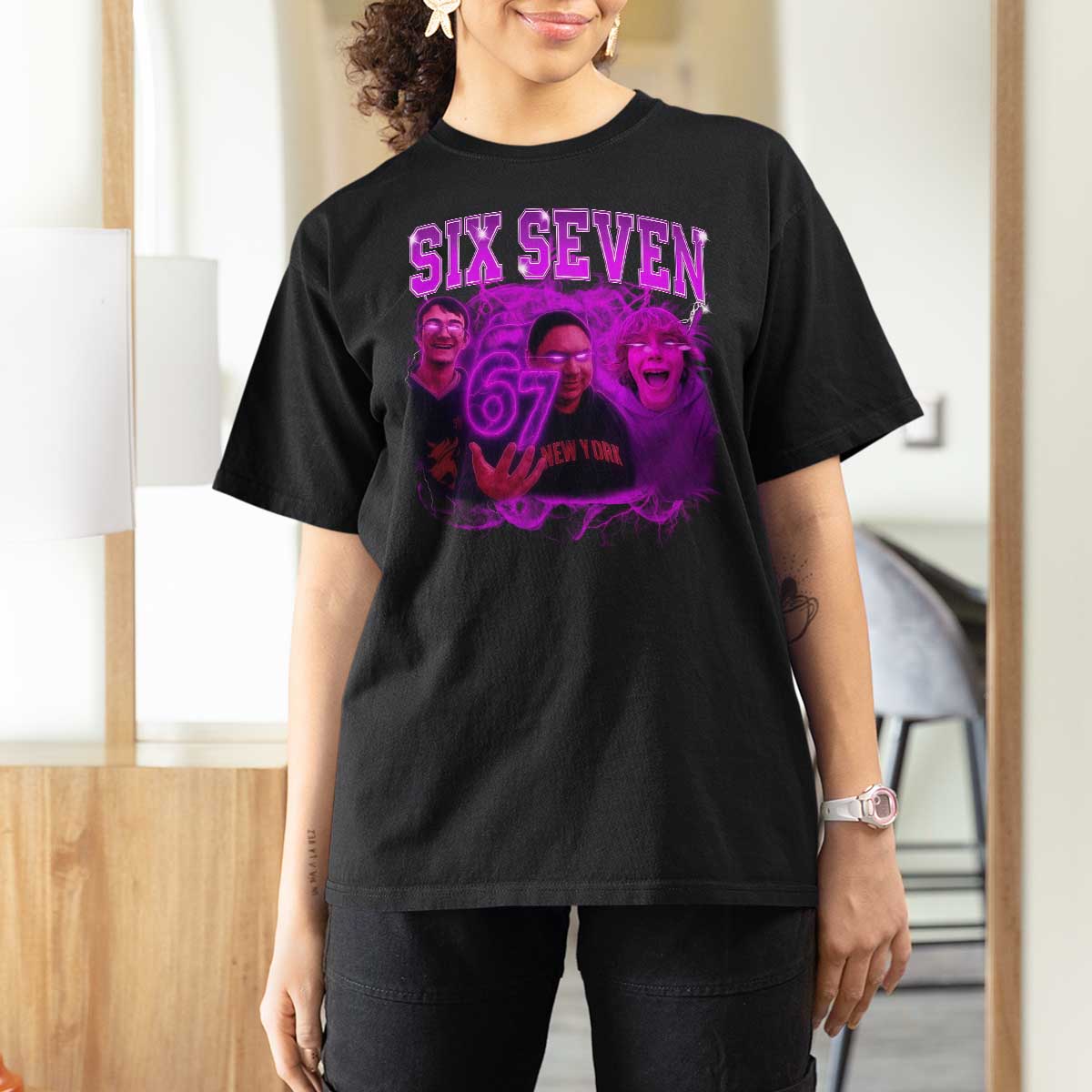 Funny Six Seven 6 7 Meme T Shirt For Women The Mason 67 Kid  Bootleg Gen Alpha Slang - Wonder Print Shop