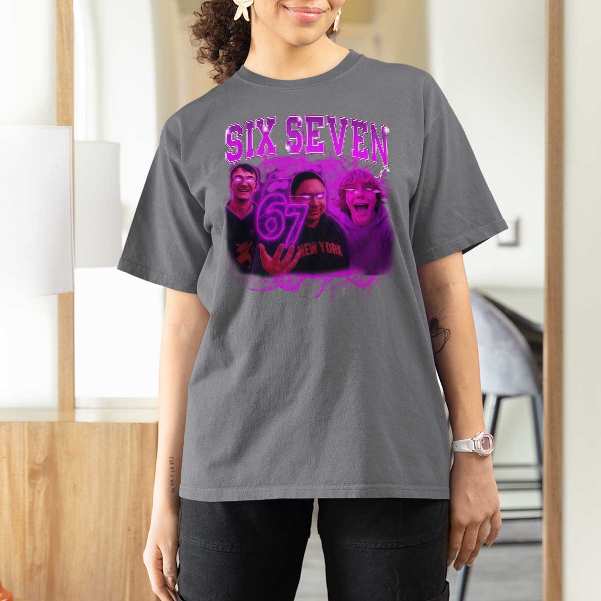 Funny Six Seven 6 7 Meme T Shirt For Women The Mason 67 Kid  Bootleg Gen Alpha Slang - Wonder Print Shop