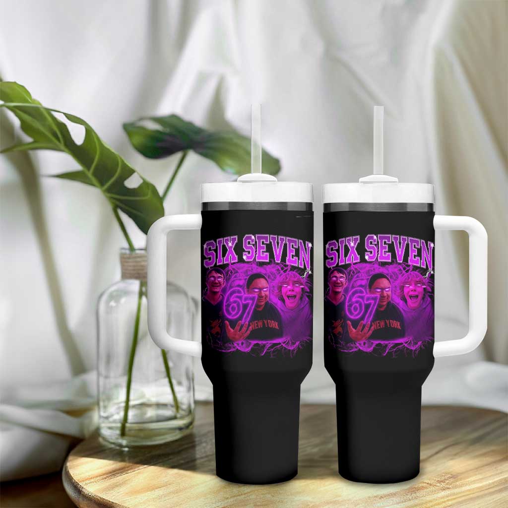 Funny Six Seven 6 7 Meme Tumbler With Handle The Mason 67 Kid  Bootleg Gen Alpha Slang - Wonder Print Shop