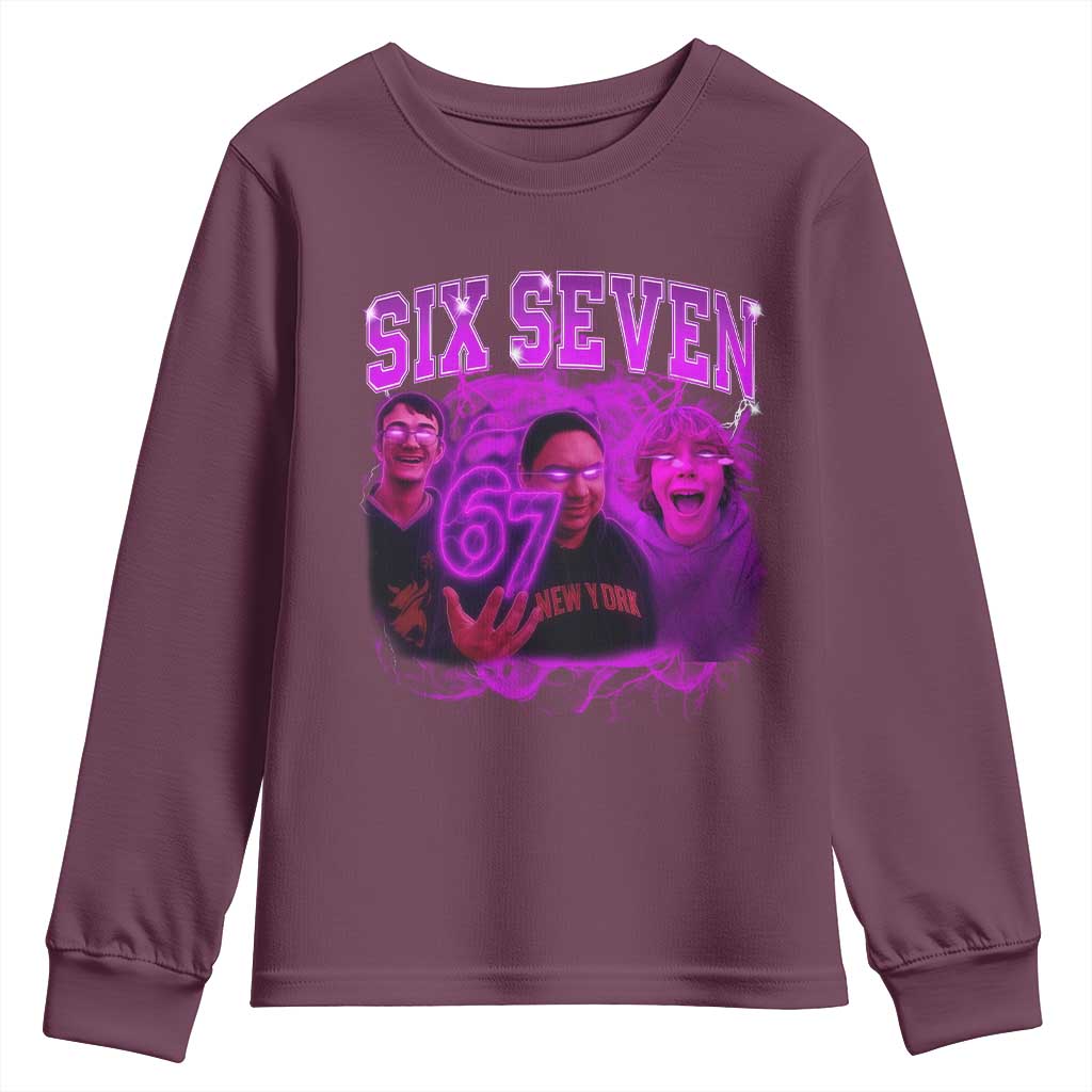 Funny Six Seven 6 7 Meme Youth Sweatshirt The Mason 67 Kid  Bootleg Gen Alpha Slang - Wonder Print Shop