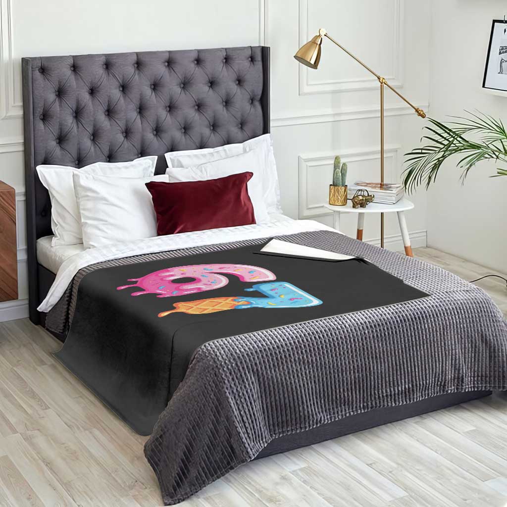 67 Ice Cream Drip Meme Throw Blanket Funny Six Seven Gen Alpha Slang - Wonder Print Shop