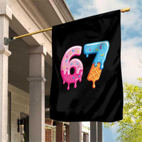 67 Ice Cream Drip Meme Garden Flag Funny Six Seven Gen Alpha Slang - Wonder Print Shop