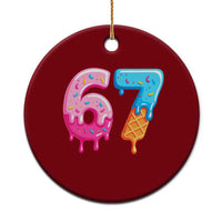67 Ice Cream Drip Meme Ceramic Ornament Funny Six Seven Gen Alpha Slang - Wonder Print Shop