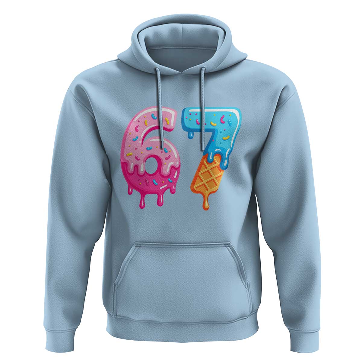67 Ice Cream Drip Meme Hoodie Funny Six Seven Gen Alpha Slang - Wonder Print Shop