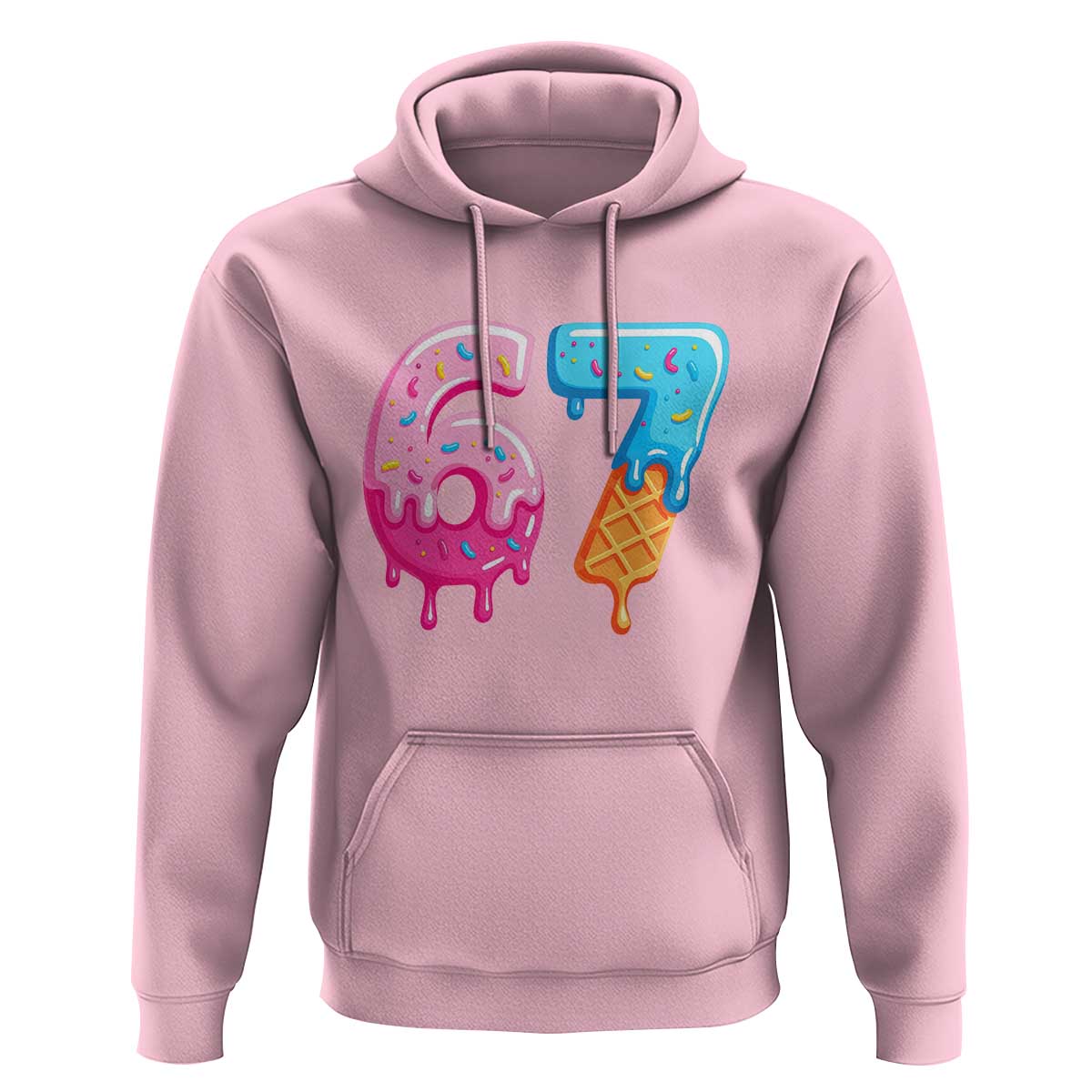 67 Ice Cream Drip Meme Hoodie Funny Six Seven Gen Alpha Slang - Wonder Print Shop
