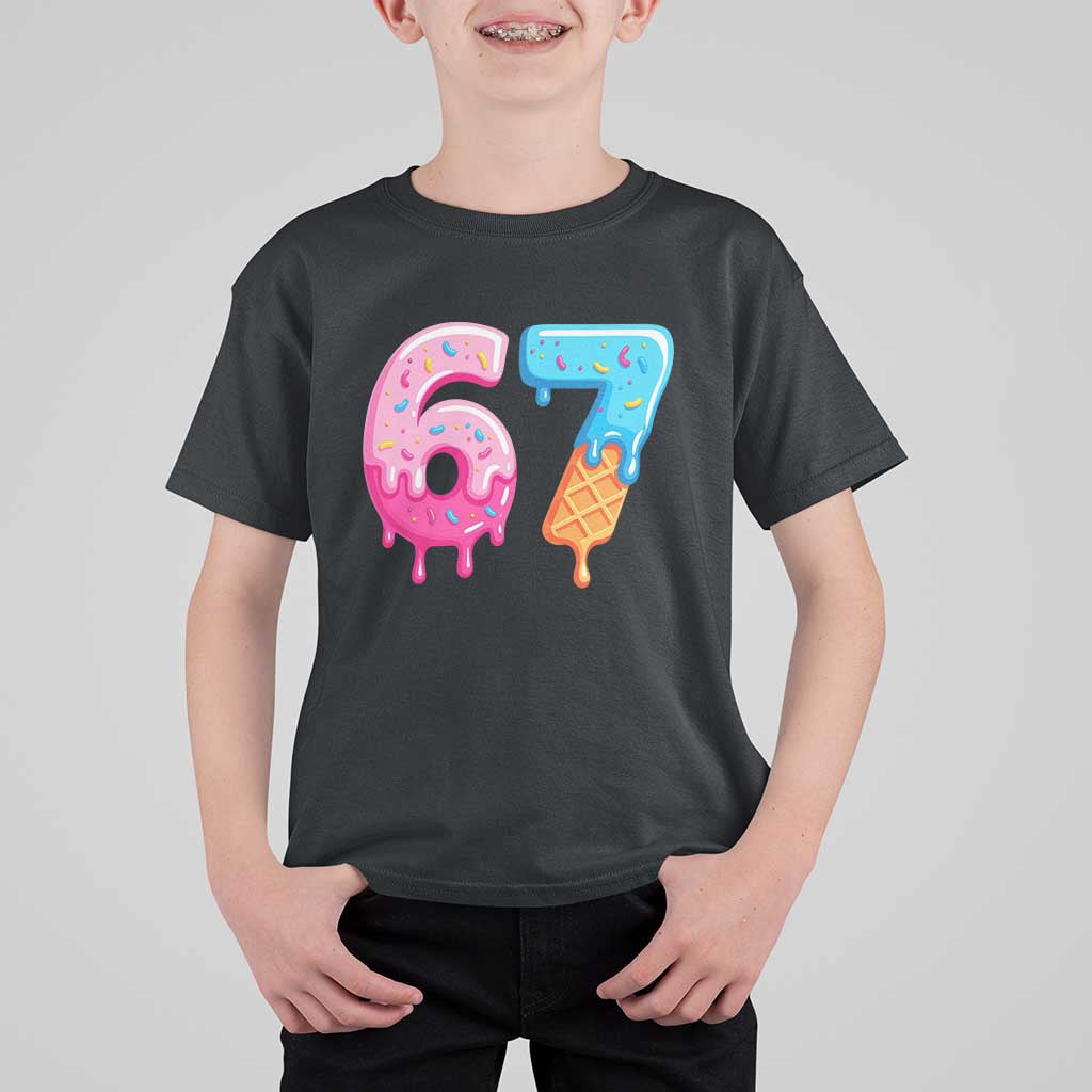 67 Ice Cream Drip Meme T Shirt For Kid Funny Six Seven Gen Alpha Slang - Wonder Print Shop