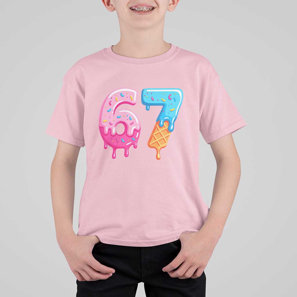 67 Ice Cream Drip Meme T Shirt For Kid Funny Six Seven Gen Alpha Slang - Wonder Print Shop